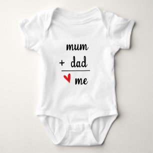 Mam + Pap = Ik Schattige Nieuwkomer Aankondiging Romper