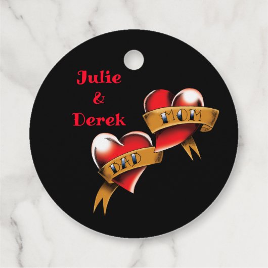 Mam & Pap Jubileum Party Bedankjes Labels (Achterkant)