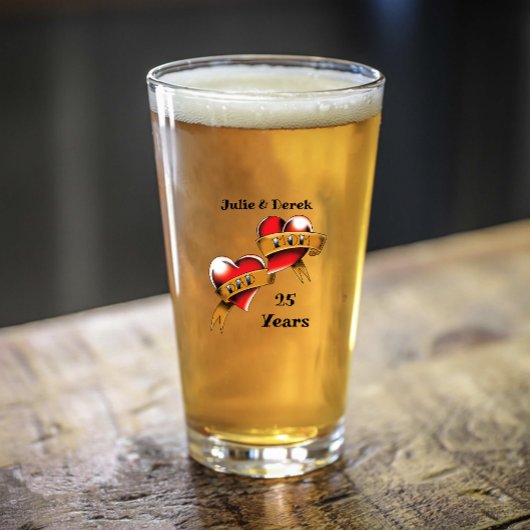 Mam & Pap Jubileum Party Glas