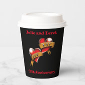 Mam & Pap Jubileum Party Papieren Bekers (Voorkant)