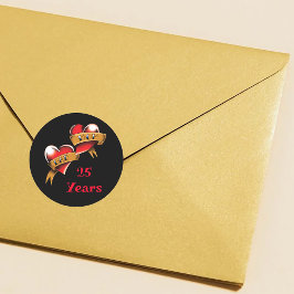 Mam & Pap Jubileum Party Ronde Sticker