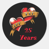 Mam & Pap Jubileum Party Ronde Sticker (Voorkant)