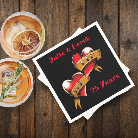 Mam & Pap Jubileum Party Servet