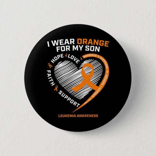 Mam Pap Leukemie Bewustheid Zoon Leukemie Bewusthe Ronde Button 5,7 Cm (Voorkant)