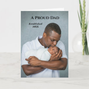 Mam Pap Nieuwe Baby Foto Geboortedatum Personalise Kaart