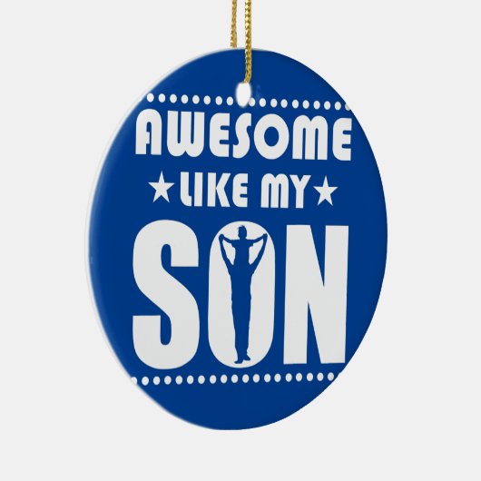 Mam Pap Quote Geweldige als mijn zoon Happy Vader Keramisch Ornament (Rechts)