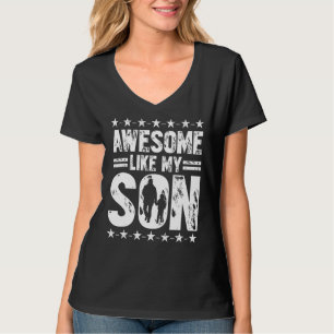 Mam Pap Quote Geweldige als mijn zoon Happy vaders T-shirt