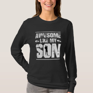 Mam Pap Quote Geweldige als mijn zoon Happy vaders T-shirt