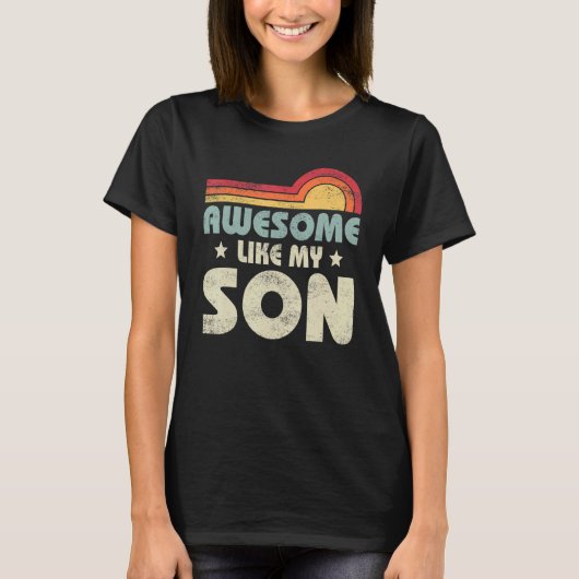 Mam Pap Quote Geweldige als mijn zoon Happy vaders T-shirt (Voorkant)