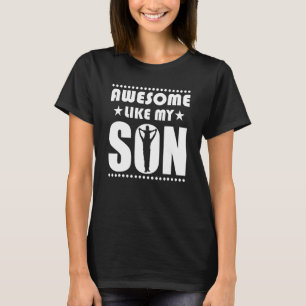 Mam Pap Quote Geweldige als mijn zoon Happy vaders T-shirt