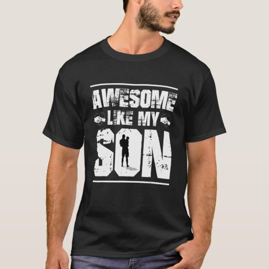 Mam Pap Quote Geweldige als mijn zoon Happy vaders T-shirt (Voorkant)
