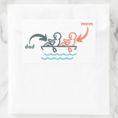 Mam/Pap Rechthoekige Sticker (Tas)