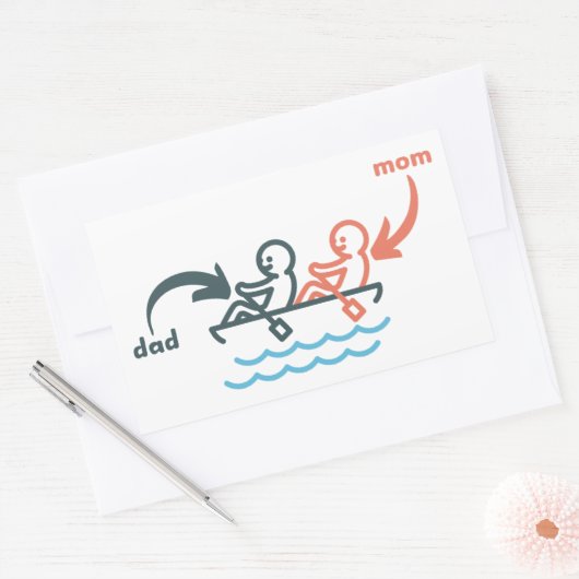 Mam/Pap Rechthoekige Sticker (Envelop)