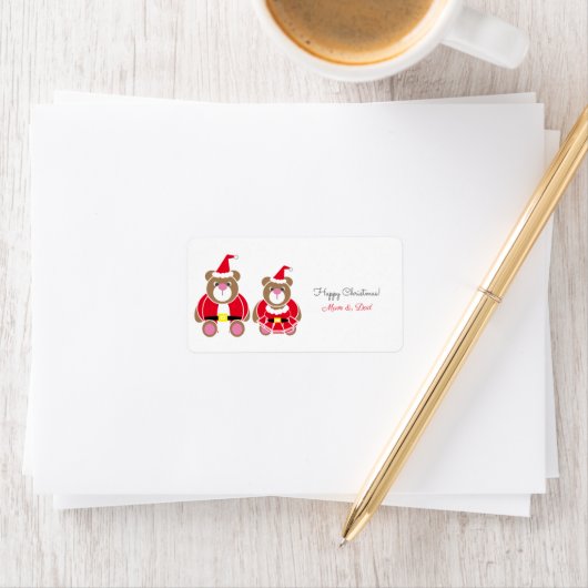 Mam & Pap teddybeer kerstcadeau Etiket (Insitu)