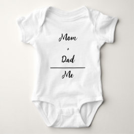 Mam + Pap = White Baby Bodysuit