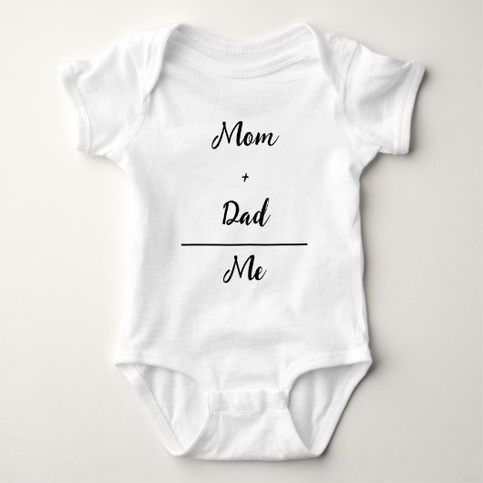 Mam + Pap = White Baby Bodysuit (Voorkant)
