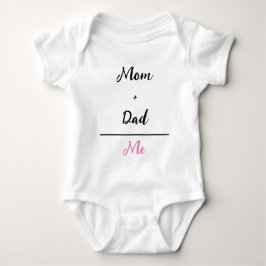 Mam + Pap = White Baby Girl Bodysuit