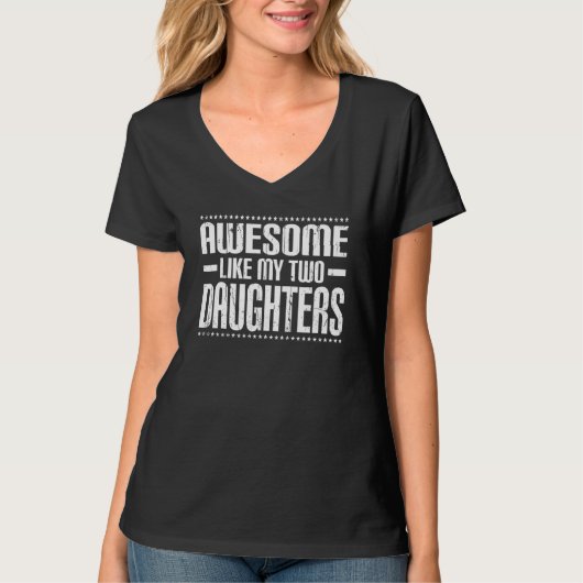 Mam Papa citeert Geweldige als mijn twee dodemiets T-shirt (Voorkant)
