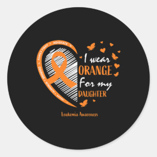 Mam, papa, ik Draag Oranje voor mijn dochter Leuke Ronde Sticker