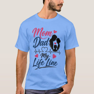 Mam Papa Mijn Levenslijn T-Shirt Ontwerp