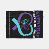 Mam papa Miss Daughter Suicide Awareness Preventio Fleece Deken (Voorkant (Horizontaal))