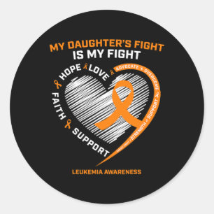Mam Papa Sinaasappel Mijn dochters vechten tegen l Ronde Sticker
