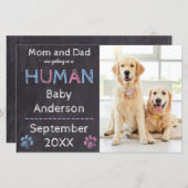 Mam Papa zorgt voor een menselijke hond. (Voorkant / Achterkant)