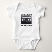 Mam & pap's Lil' MixTape Baby Jersey, White Romper (Voorkant)