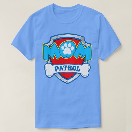 Mam Patrol Dog mam Pap Funny Gift Birthday Party T-shirt (Design voorkant)
