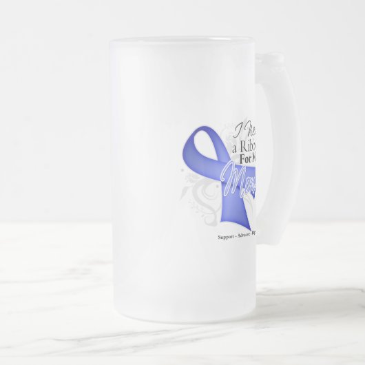 Mam Periwinkle Ribbon - Stomach Cancer Matglas Bierpul (Voorkant rechts)