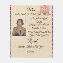 Mam personaliseert Fleece Blanket