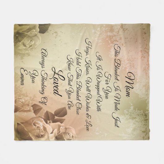 Mam personaliseert Fleece Blanket Deken (Voorkant (Horizontaal))