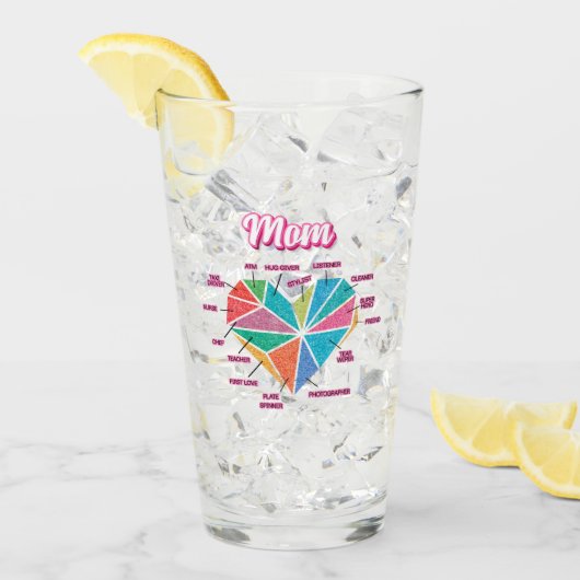 Mam Pie Heart Alle mama Titels Glas (Voorkant ijs)