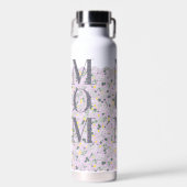Mam Pilates Yoga licht paarse bloemen Waterfles (Voorkant)