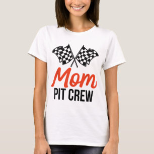Mam Pit Crew Funny Hosting Car Race Birthday Party T-shirt