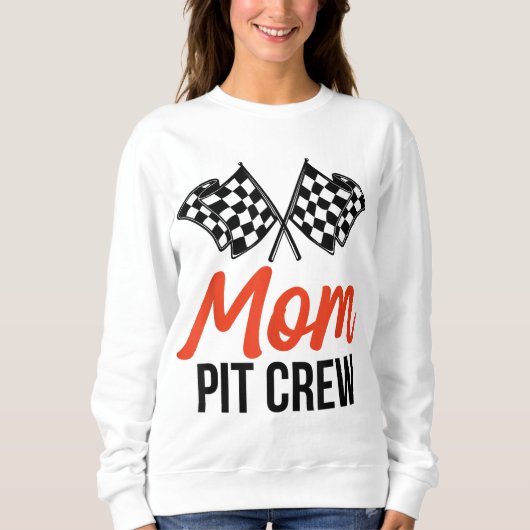 Mam Pit Crew Funny Hosting Car Race Birthday Party Trui (Voorkant)