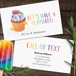 Mam Playdate Colorful Berry Cupcake Calling Cards Visitekaartje