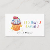 Mam Playdate Colorful Berry Cupcake Calling Cards Visitekaartje (Voorkant)