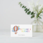 Mam Playdate Fun Colorful Ballon Calling Cards Visitekaartje (Staand voorkant)