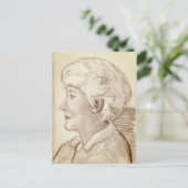 Mam Profiel Portret 2004 tekening Briefkaart (Staand voorkant)