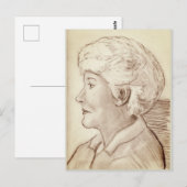 Mam Profiel Portret 2004 tekening Briefkaart (Voorkant / Achterkant)