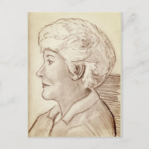 Mam Profiel Portret 2004 tekening Briefkaart