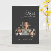 Mam Puzzel Stuk 3 Foto Collage Moederdag Kaart (Gele Bloem)