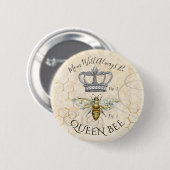 Mam Queen Bee Ronde Button 5,7 Cm (Voorkant /achterkant)