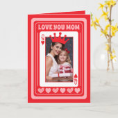 Mam Queen van mijn hart Moederdag gepersonaliseerd Kaart (Gele Bloem)