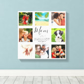Mam Quote Modern Chic Family Photo Collage Canvas Afdruk (Insitu (Houten vloer))