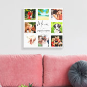 Mam Quote Modern Chic Family Photo Collage Canvas Afdruk (Insitu (Woonkamer))