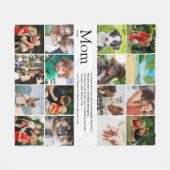 Mam Quote Modern Family Photo Collage Fleece Deken (Voorkant (Horizontaal))