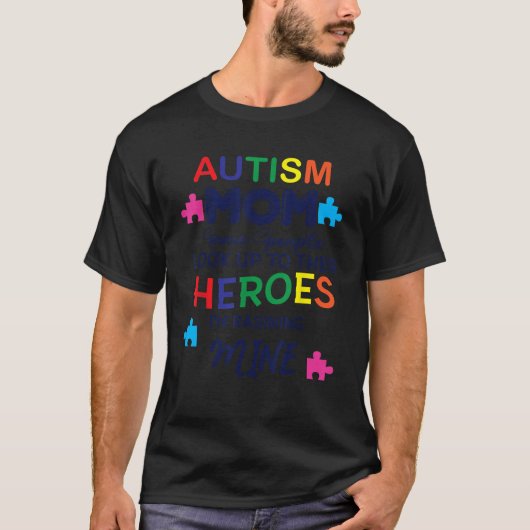 Mam Raising Superheld Puzzle Cool Autisme Awarenes T-shirt (Voorkant)