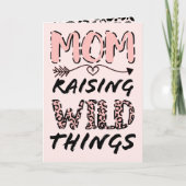 Mam Raising Wild Things Quote Funny Moederdag Kaart (Voorkant)